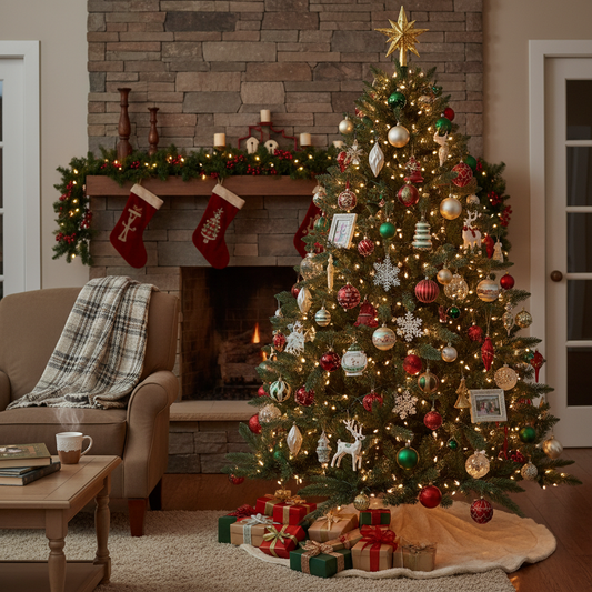 7.5 Ft Prelit Christmas Tree with 650 Lights